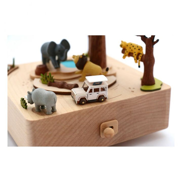 Safari Wooden Music Box